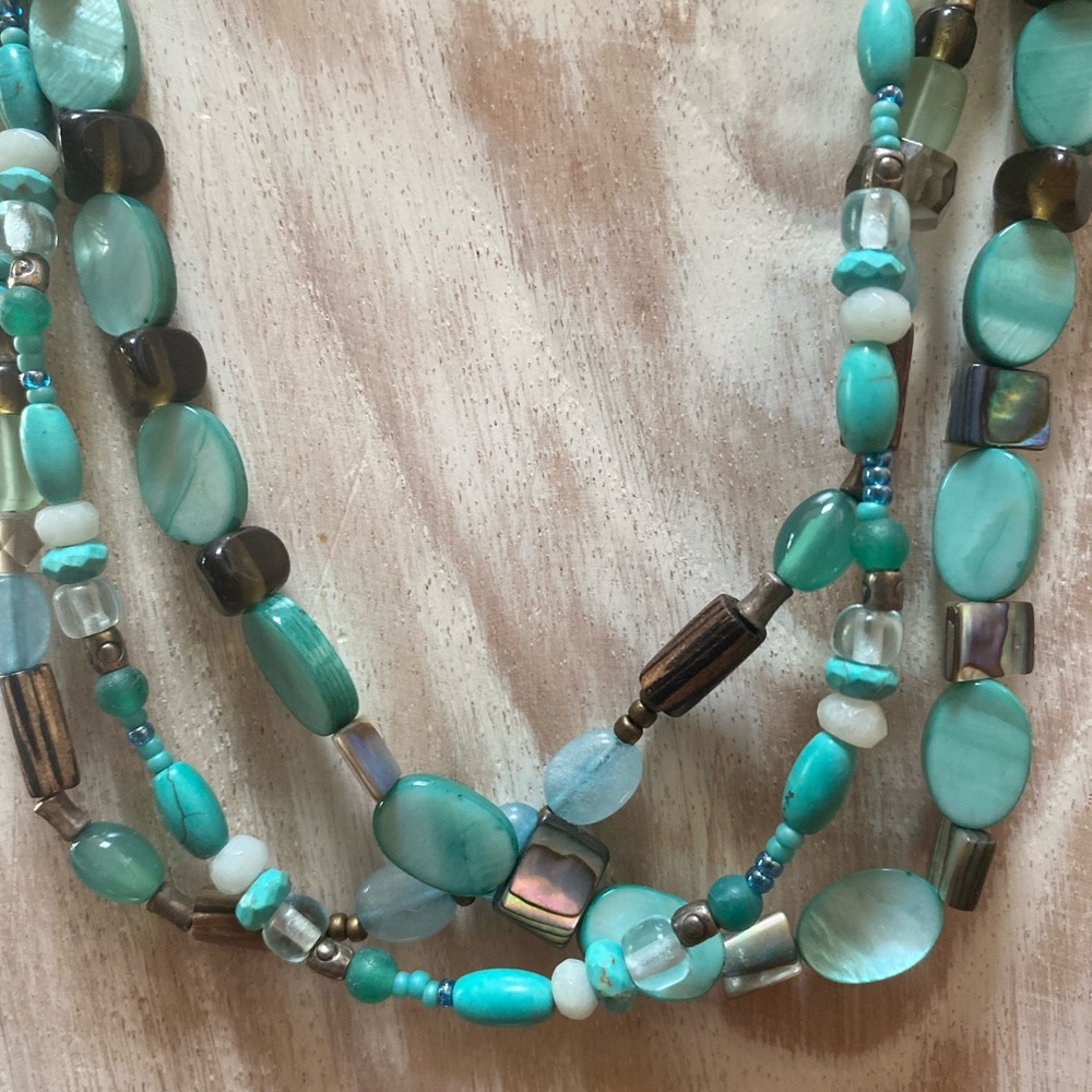 Silpada Blue and Green Multi-Strand Necklace